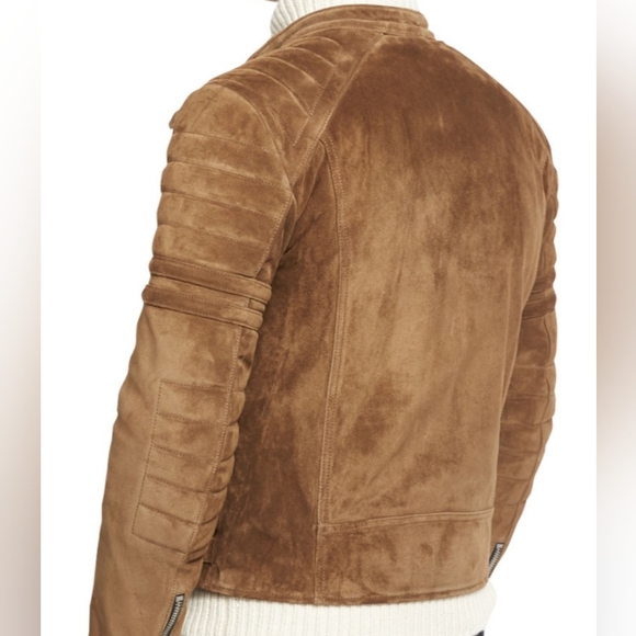 Tom Ford Café Quilted Suede Biker Jacket - Picture 11 of 11